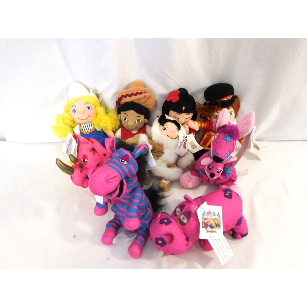 Disney Bean Bag Plush Lot Of 9 "It's A Small World" Characters NWT